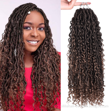 20 Strands 20 inch Goddess Locs Crochet Twist Braids Hair Locks Crochet Braiding Hair For Women Synthetic Hair Extensions